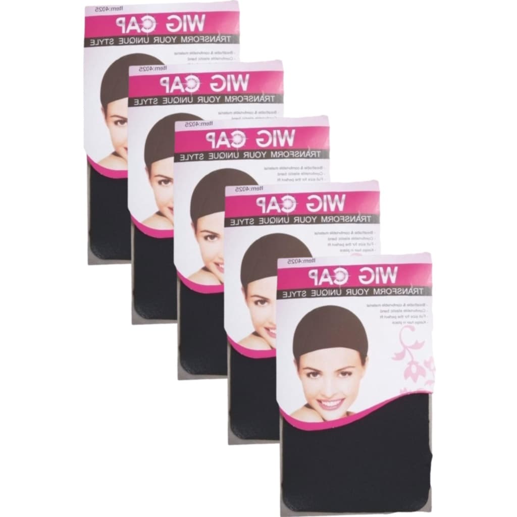 Kit com 10un Touca Nero Confortável Para Cabelos E Perucas Tipo Meias Calça Fininha Cor Preta