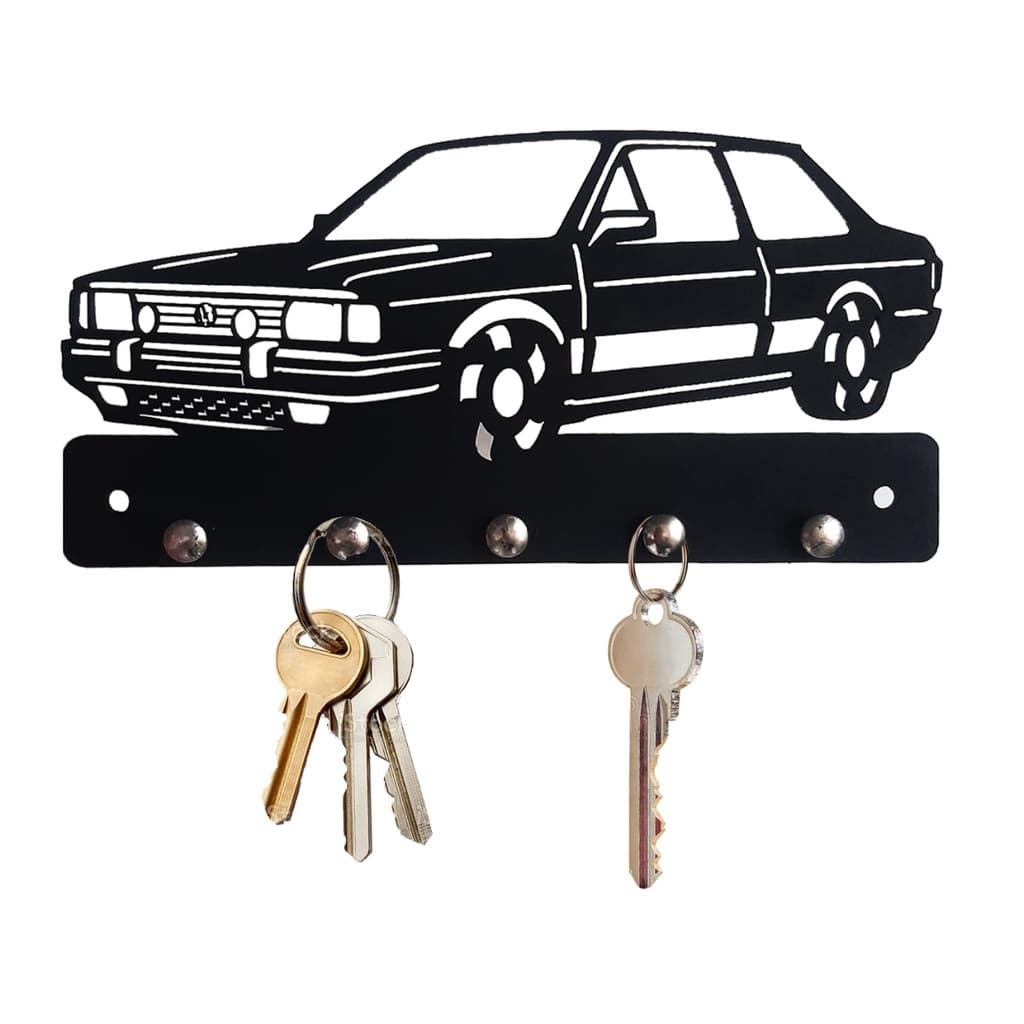 Porta chave Mdf VW Voyage Ap 20 cm Quadro Decorativo Vasado Preto