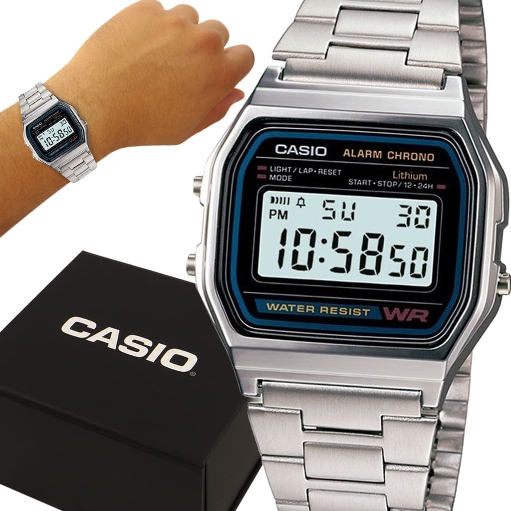 Relógio Casio Masculino Preto Prova D'água com 1 ano de garantia