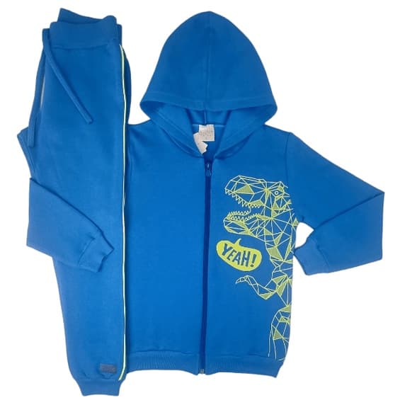 Conjunto Moletom Infantil Premium Menino com Calça e Jaqueta com Zíper 4 a 10 anos