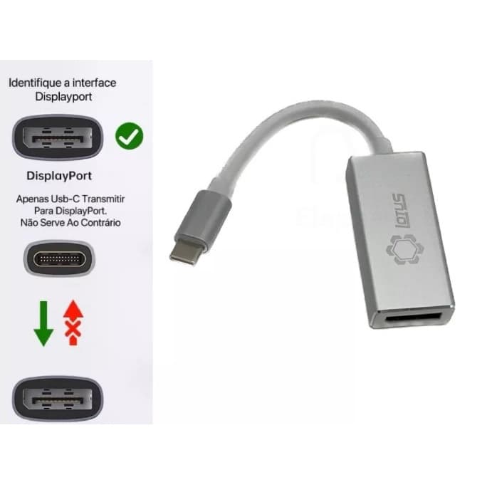 Cabo Adaptador Usb-c Para Displayport Dp