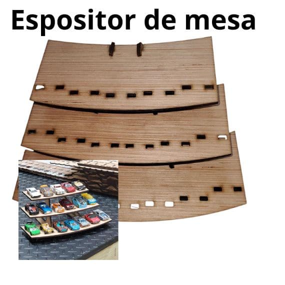 Porta Hot Wheels - Mdf Cru Para 18 Carrinhos 1:64