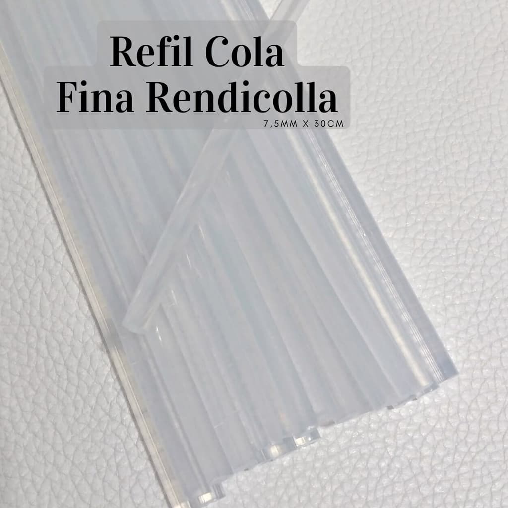 Refil Bastão de Cola Quente Bastão Fina Transparente Rendicolla 29cm (10 Unidades) para Artesanato em Geral