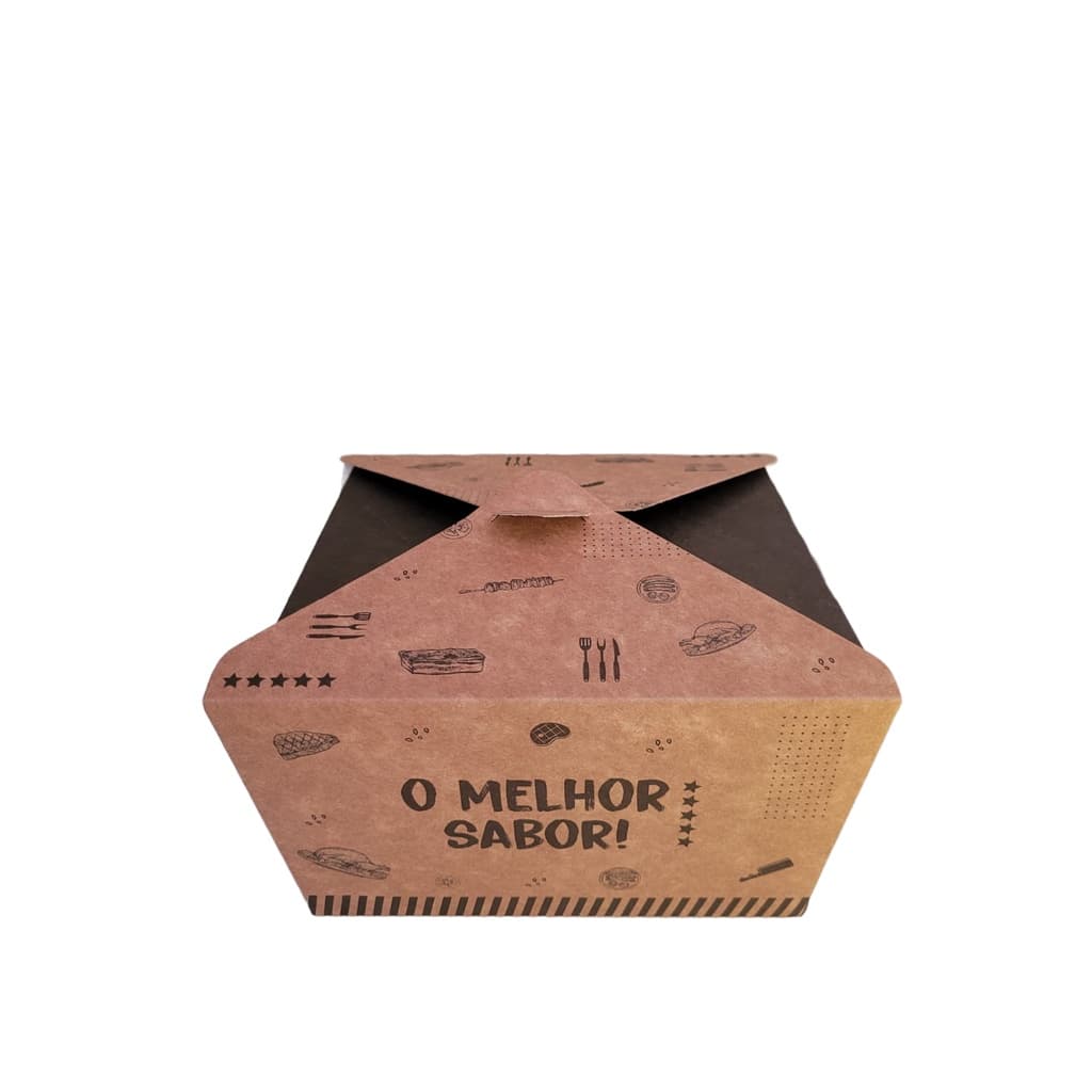 Caixa Embalagem para Carne e Frango Assado Delivery - 50/100 Unidades - LAMINADA!