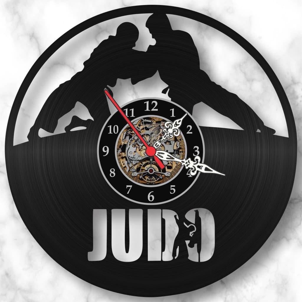 Relógio Parede Judô Luta Artes Marciais Vinil Lp Decoração