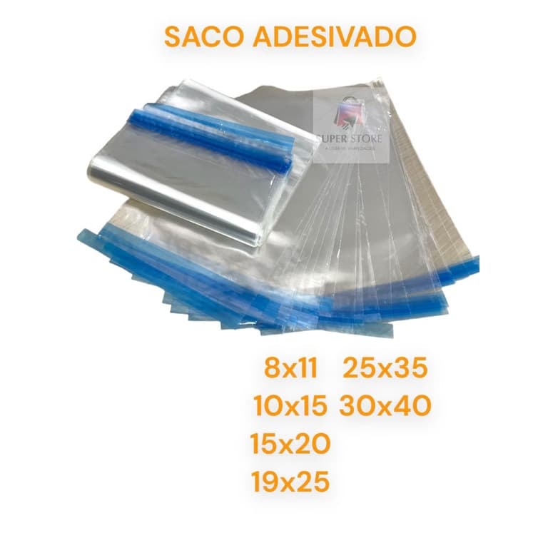 1KG / KILO Saco transparente Adesivado BOPP para Alimentos Bijuterias Roupas Envios e Outros