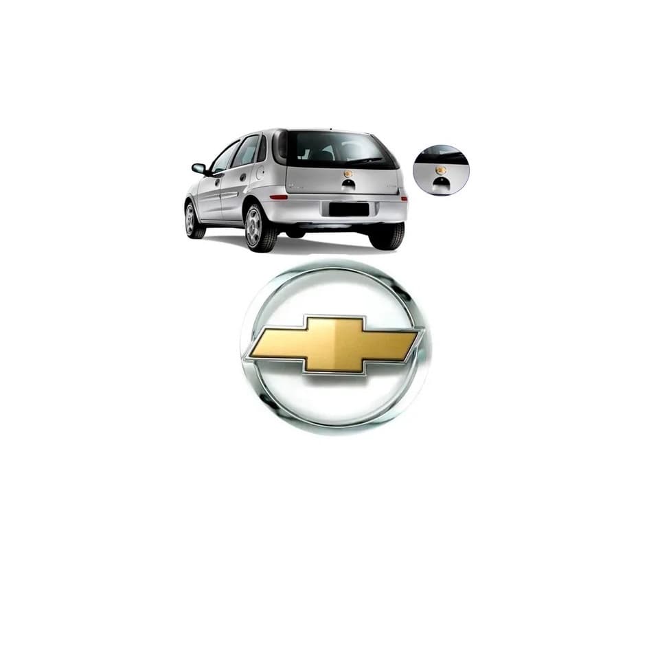 Emblemas Corsa Hatch Mala Gravata Dourado Joy Maxx 2005 2006 2007 08 09 10 2012 (5327D)