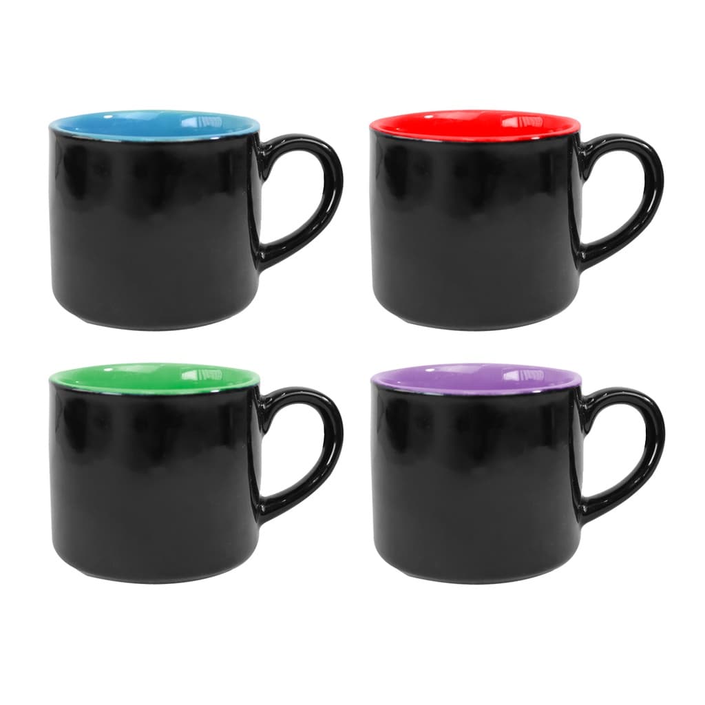Jogo de Xícaras de Café de Porcelana 4 Peças 90ml