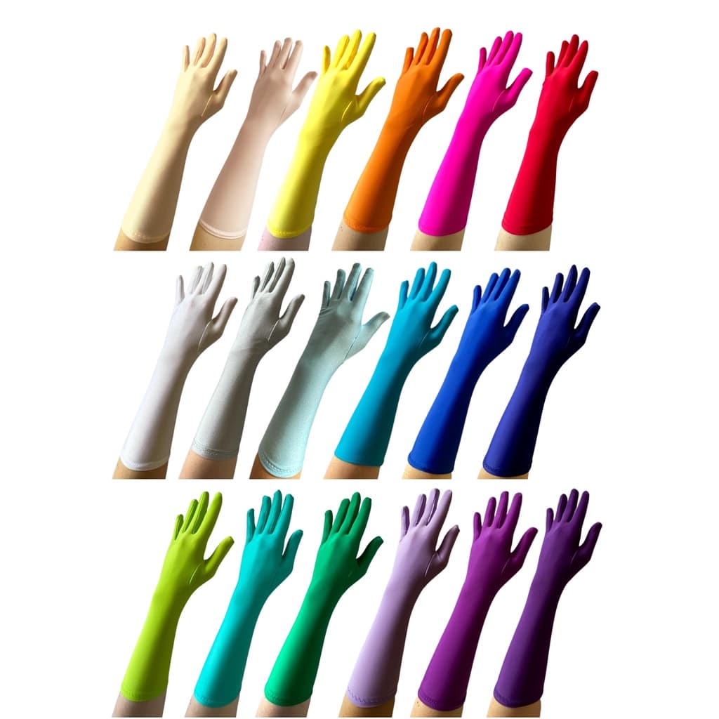 Luva De Lycra Comprimento Médio Adulta Nº8 - Diversas Cores