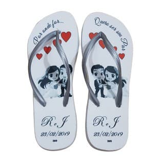 55 Pares de Chinelos Personalizados Casamento / Aniversario / Formatura
