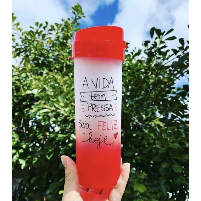 Garrafa de água Squeeze Acquabio Degradê Personalizada - Academia, esporte