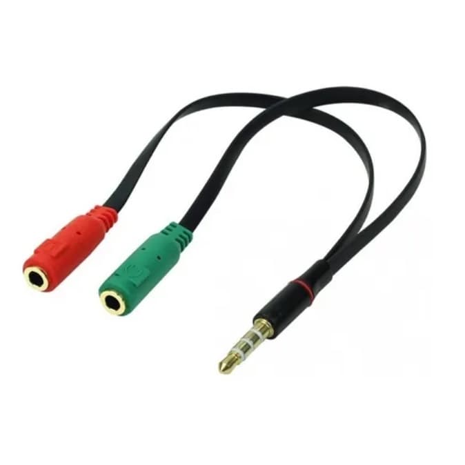 Microfone adaptador de áudio Fones de ouvido Gamer Pc Ps4 Jack 3.5