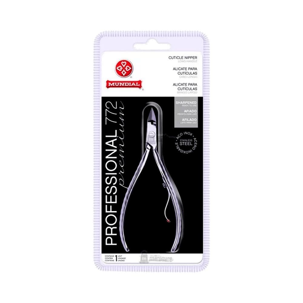 Alicate Unha Cutícula 772 Cabo Longo Profissional Mundial Manicure Inox