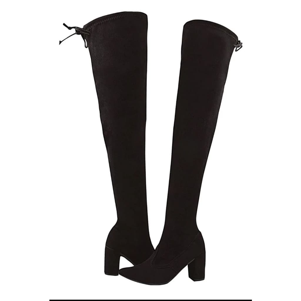 Bota Over The Knee Salto Alto Cano Longo Feminina