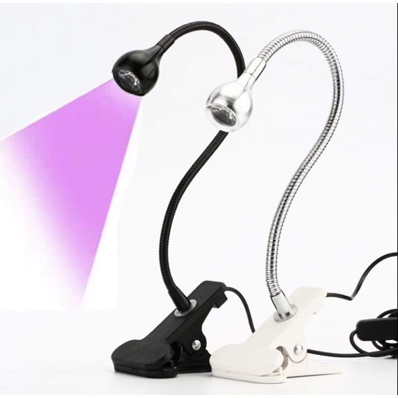 Luminária UV Ultravioleta De Mesa Com Garra Presilha Para Manicure