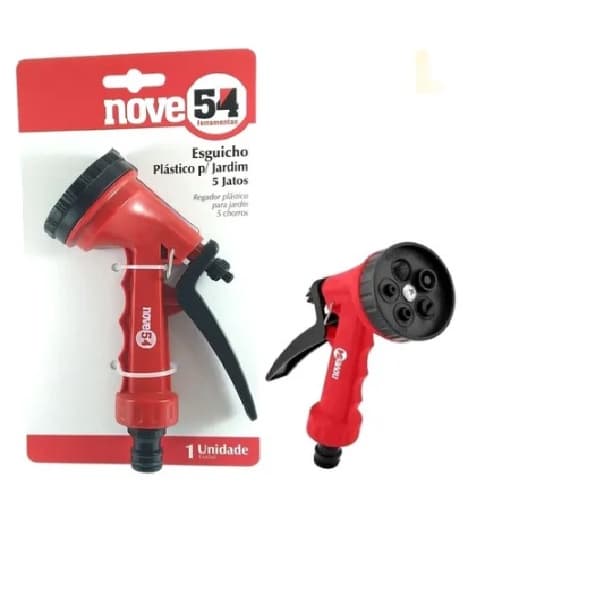 Esguicho plástico p/Jardim 5 jatos Nove54