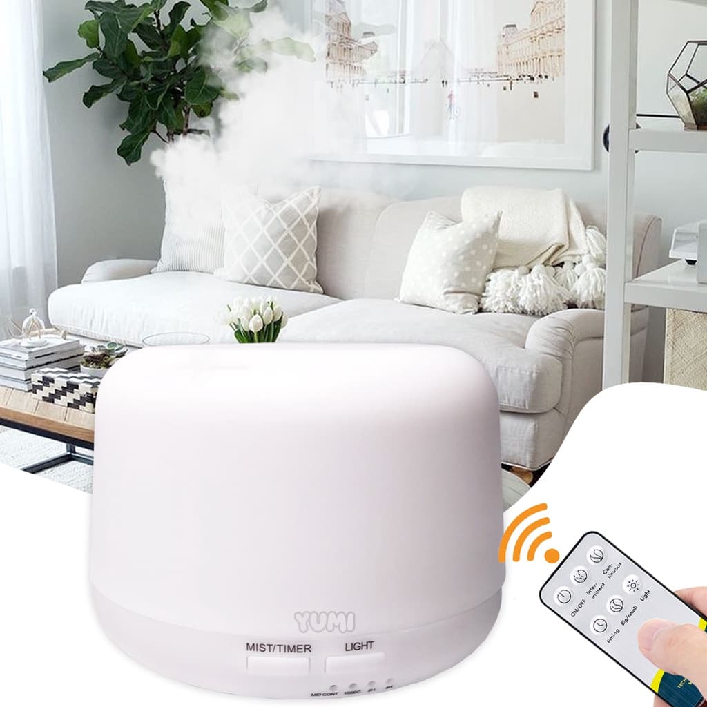 Umidificador Aromatizador De Ambientes Com Controle LED Várias Cores Forte Yumi Original