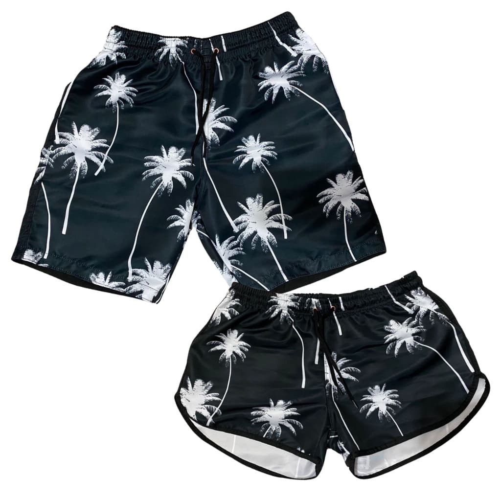 Kit Shorts Casal Namorados Moda Praia Shorts Casais Envio Imediato