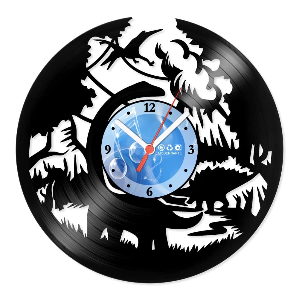 Relógio Decorativo de Parede Vinil Animais Dinossauros