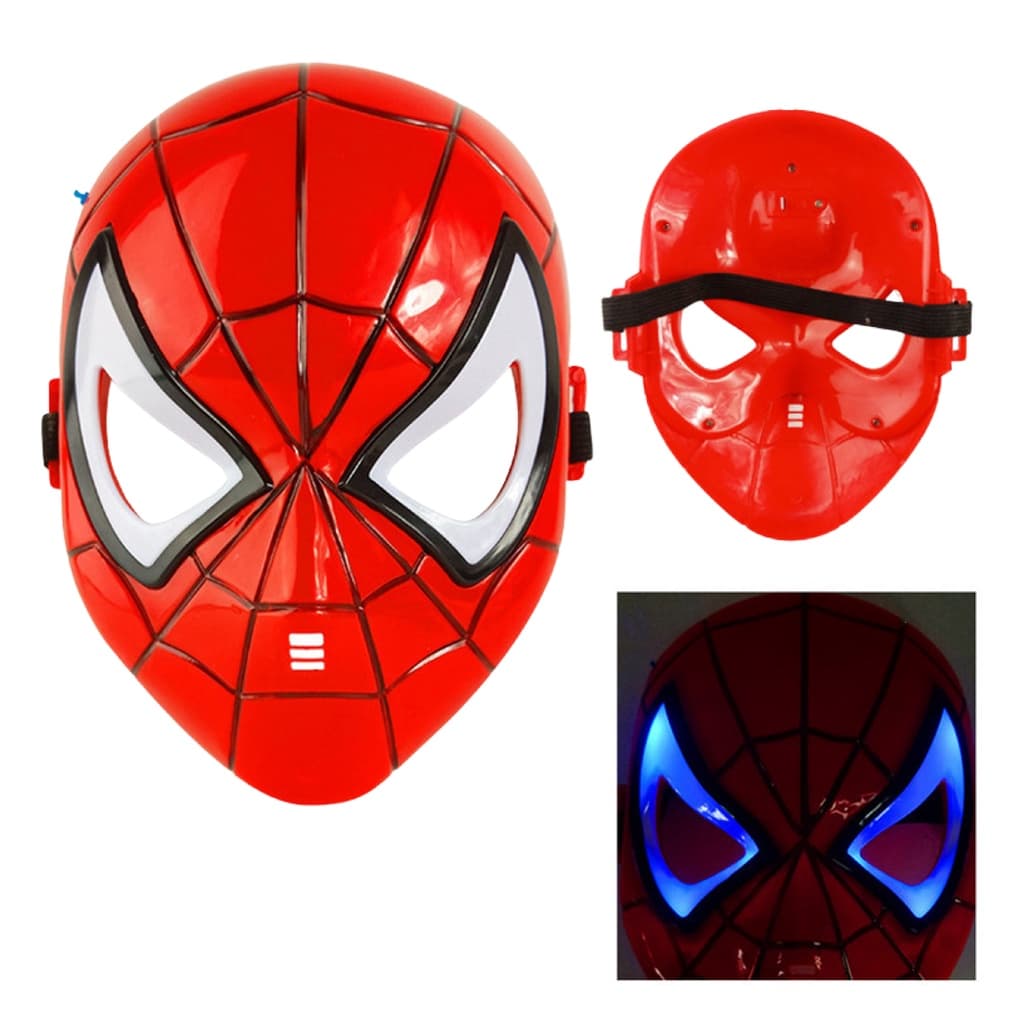 BAMBULUÁ Máscara Infantil LED luz Homem Aranha Herói Resistente Super Herói