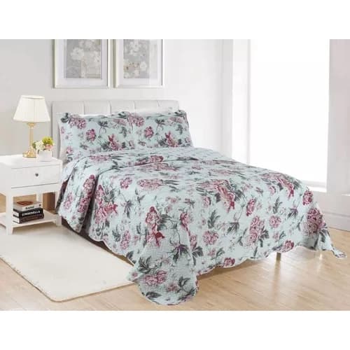 KITCOLCHA  COBRELEITO CASAL BOX DUPLA FACE  3 PEÇAS MATELADO ULTRASSONICO ESTAMPADO VARIAS CORES