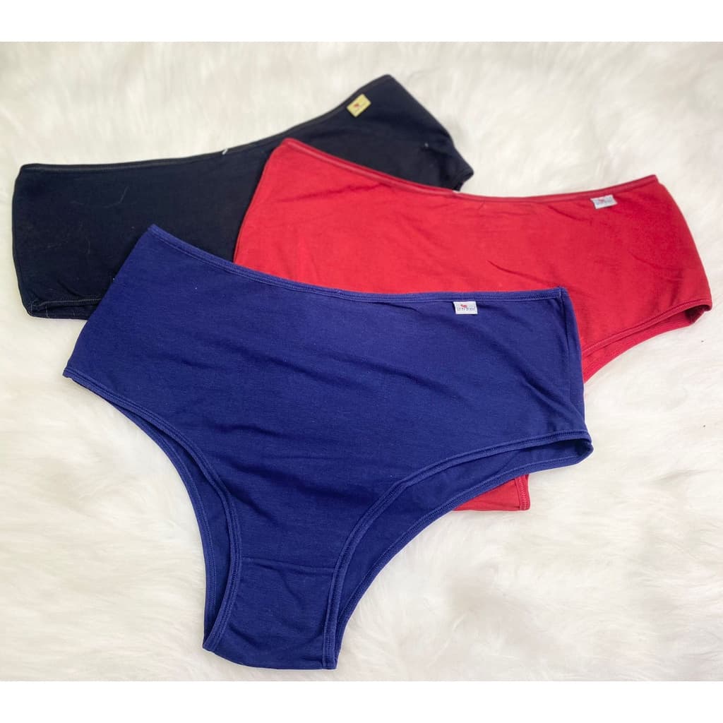Kit Calcinha Plus Size tangão Calcinha Linda Brasil Original em Algodão Cós Alto