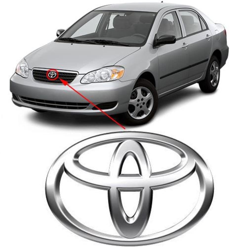 Emblema logotipo grade frontal Corolla ano modelo 2003 a 2008 todos Fielder 10020