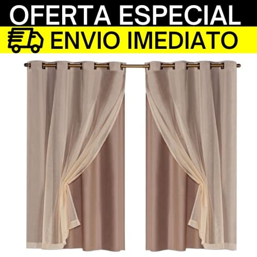 Cortina Blackout Black Out Corta 100% a Luz Voal Liso 2,00 x 1,40 Mt Sala Quarto Apto Mrv Janela