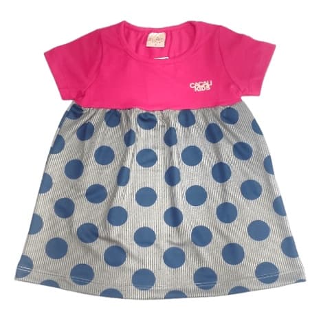 Vestido Infantil Estampado Kit 3 Peças do 1 a 3 anos