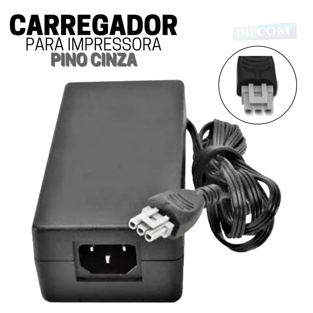 Fonte Para Impressora - Carregador Para Impressora [Ponta Cinza] e Roxa