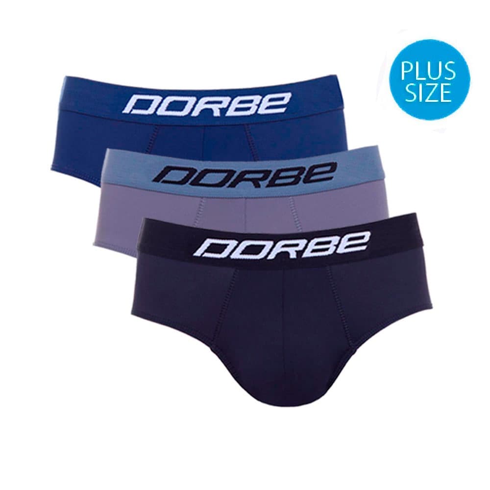 Kit 3 Cuecas Slip Plus Size Microfibra Dorbe Original Masculina Classica Tradicional Clássica Cavada