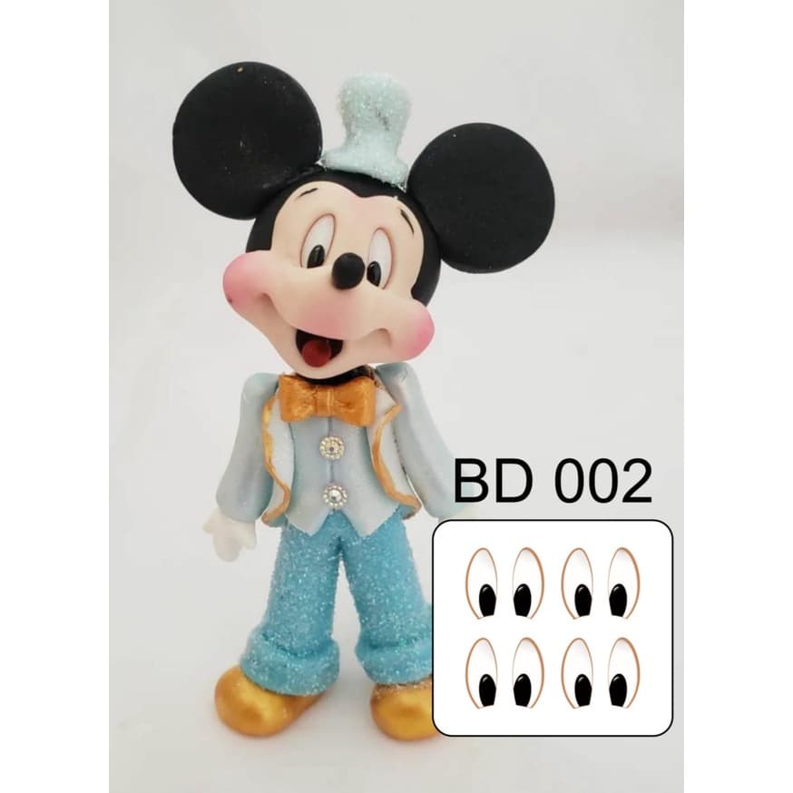 BD002 - ADESIVOS DE OLHOS RESINADOS MICKEY MINNIE