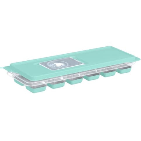 Forminha de Gelo Forma de Gelo Fundo em Silicone com Tampa Enche Fácil Base em Silicone