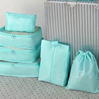 kit 6 bolsas organizadoras para mala roupas bagagem viagem