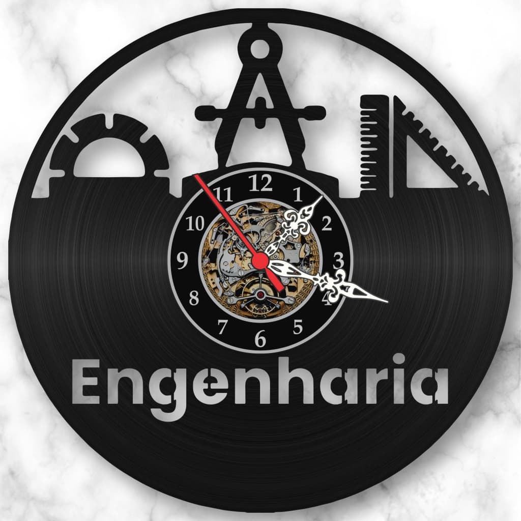 Relógio Parede Engenharia Profissões Engenheiro Vinil Lp