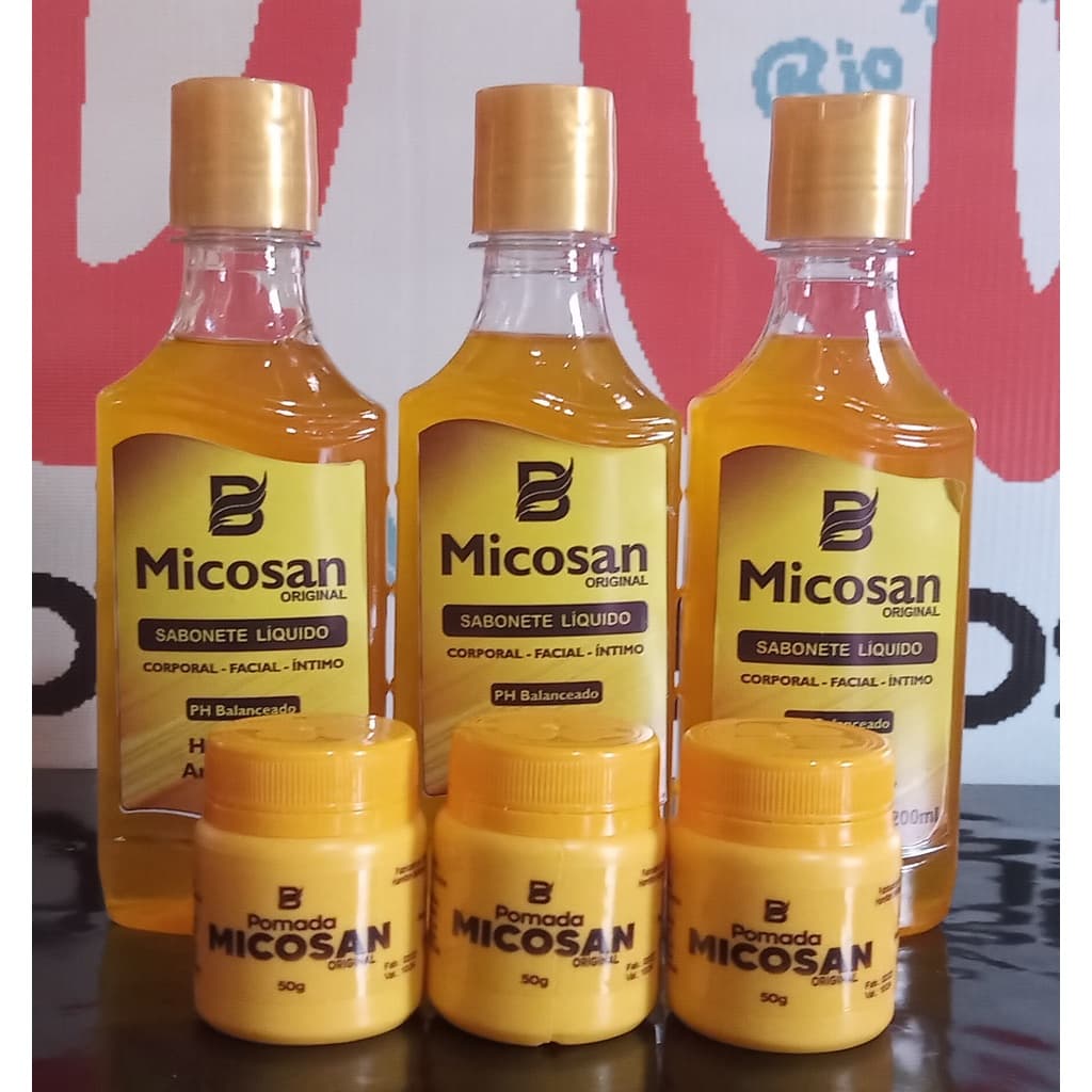 Micosan Clareador de Pele 3 Creme e 3 Sabonete Líquido Íntimo 6 Unidades Olheiras Virilhas e Axilas