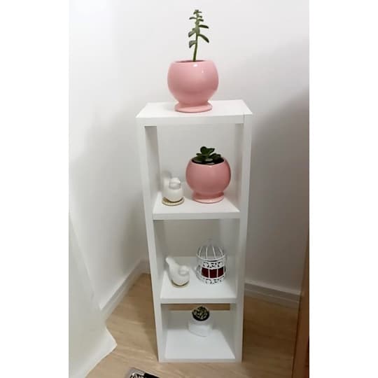 Nicho C\3 Divisórias Decorativo Mesinha MDF Branco Quarto Sala Banheiro