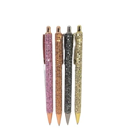 Caneta Esferográfica Metal Brilho Luxo Retrátil