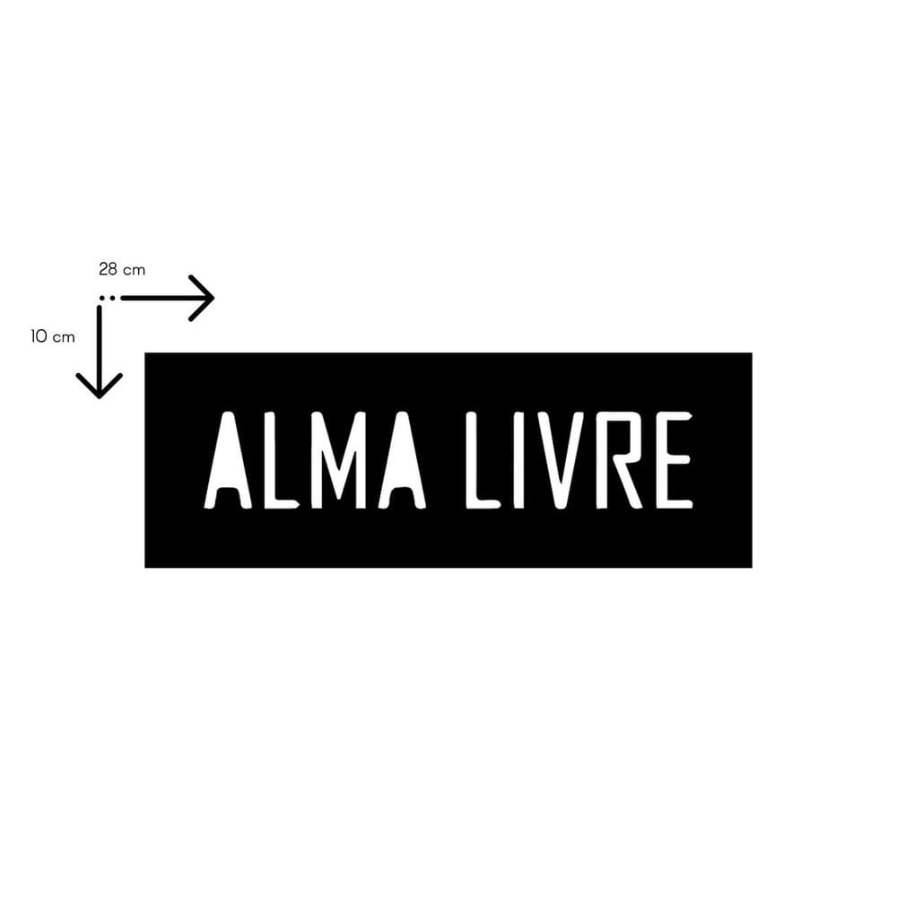 Kit Decoração Lettering Frase Decorativa Vida Boa, brisa e paz + Placa decorativa Alma Livre MDF 3mm Decoração Sala Quarto