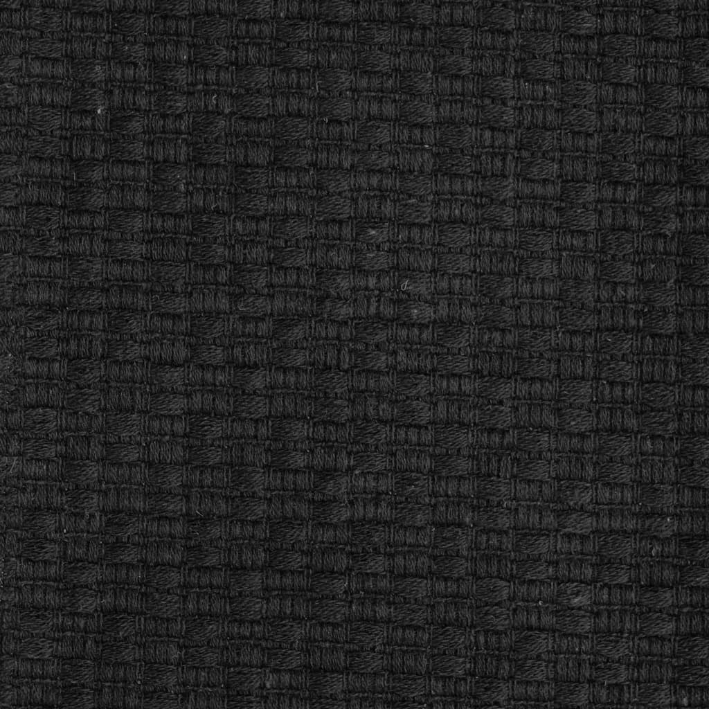 Tapete Antiderrapante Algodão 1,40 x 2,50 Pilão Preto Preto