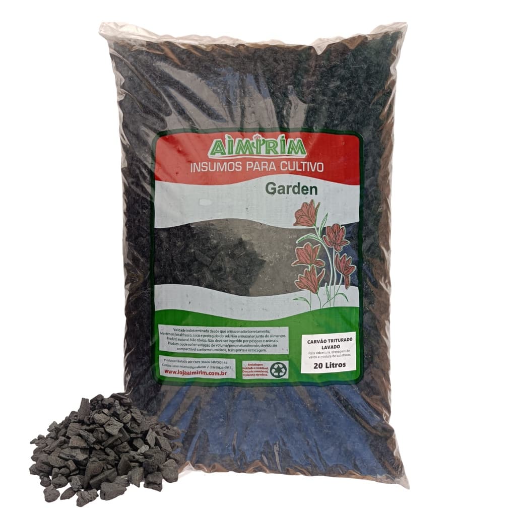 Substrato Carvão Triturado E Lavado Para Cultivo 6 Kg