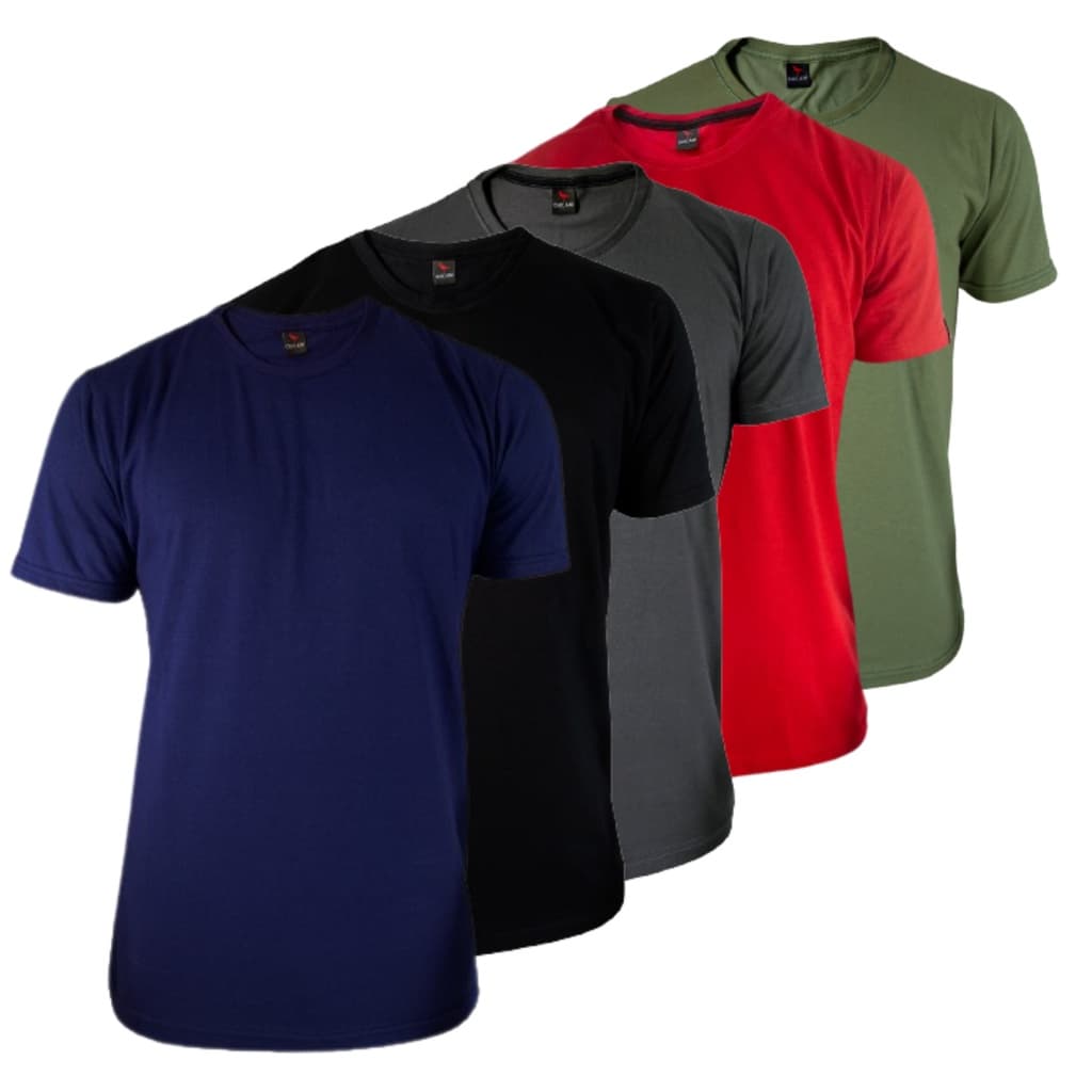 Kit 5 Camisetas Masculina Basicas Masculina Lisa Sortidas Algodão Slim fit promoção