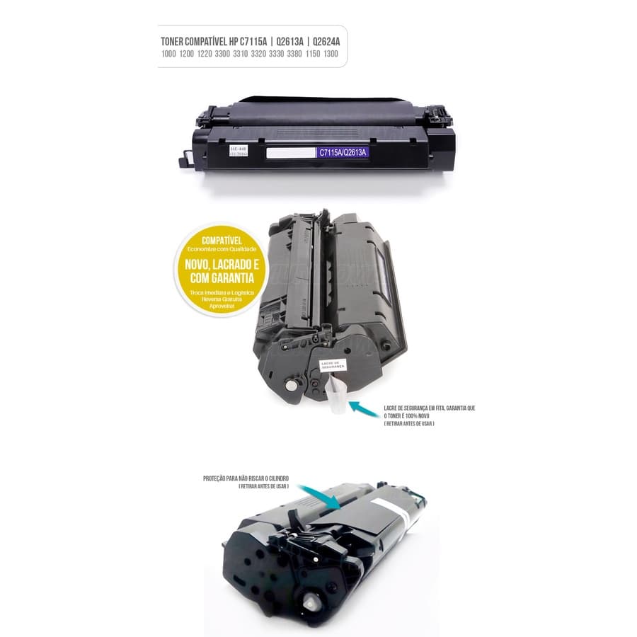 TONER COMPATIVEL HP Q2613/ Q2624/ C7115 UNIVERSAL