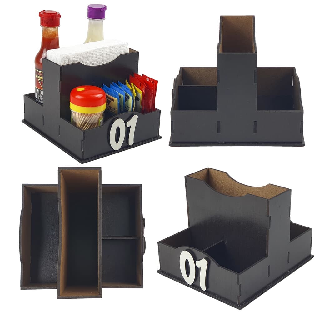 Porta Guardanapo em Mdf 3mm Modelo T 3 Unidades Saches