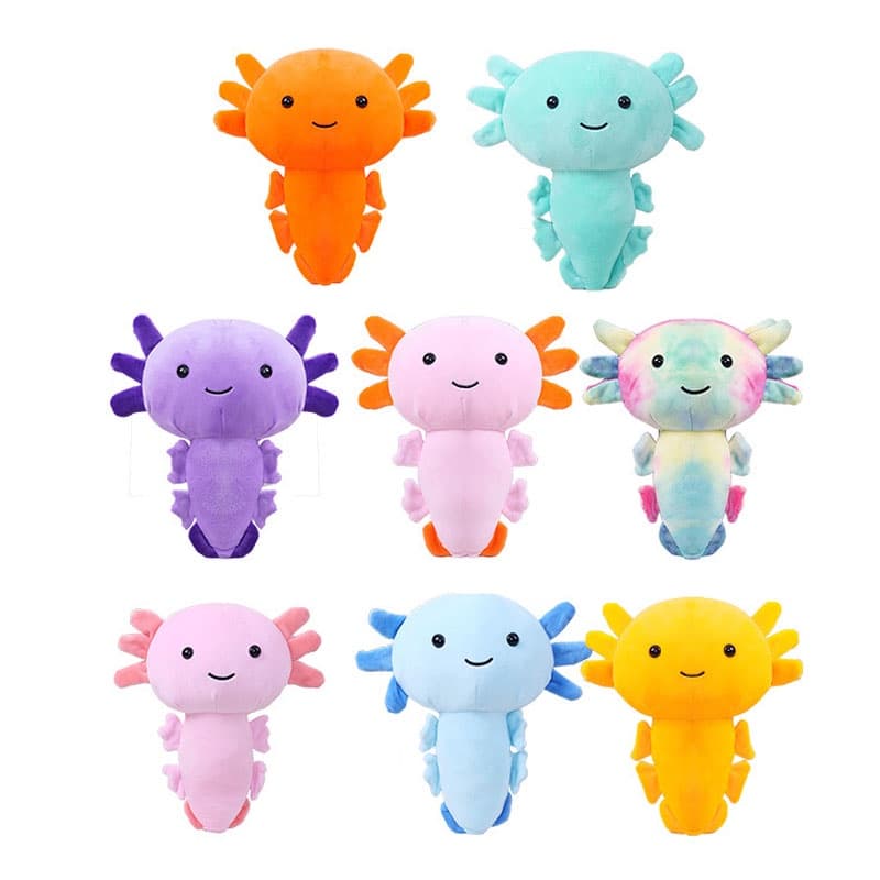Axolote Toy Meixi Salamandra Doll Plush Axoiotl Dinossauro Hexagonal Ragdoll Boneca De Pelúcia Infantil Almofada De Brinquedo Engraçado Criativo