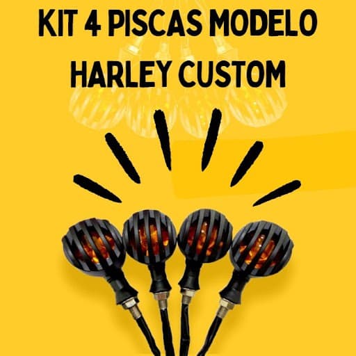 Kit 4 ou 2 Pisca Seta Harley Bullet Choppers Bob Custom Abs