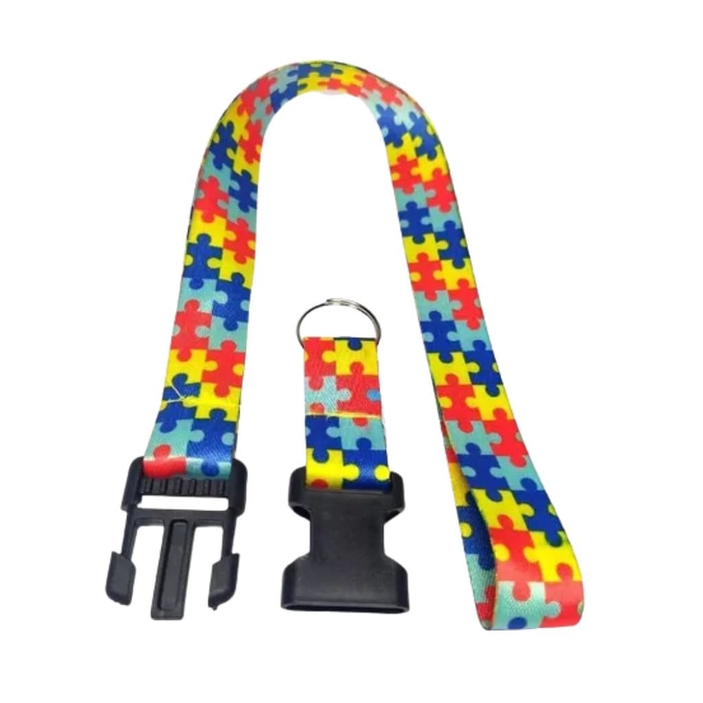 Chaveiro Autista Autismo Cordão Moto Pescoço Engate Rápido