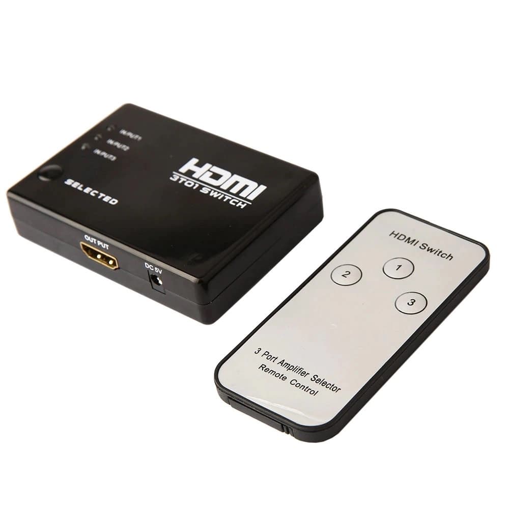 Switch 3x1 HDMI FULL HD 1080p 3D Com Controle