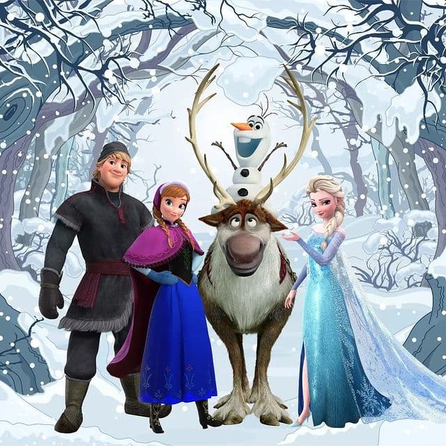 Papel Adesivo Foto Mural Frozen M² Imagem Completa 100x100cm
