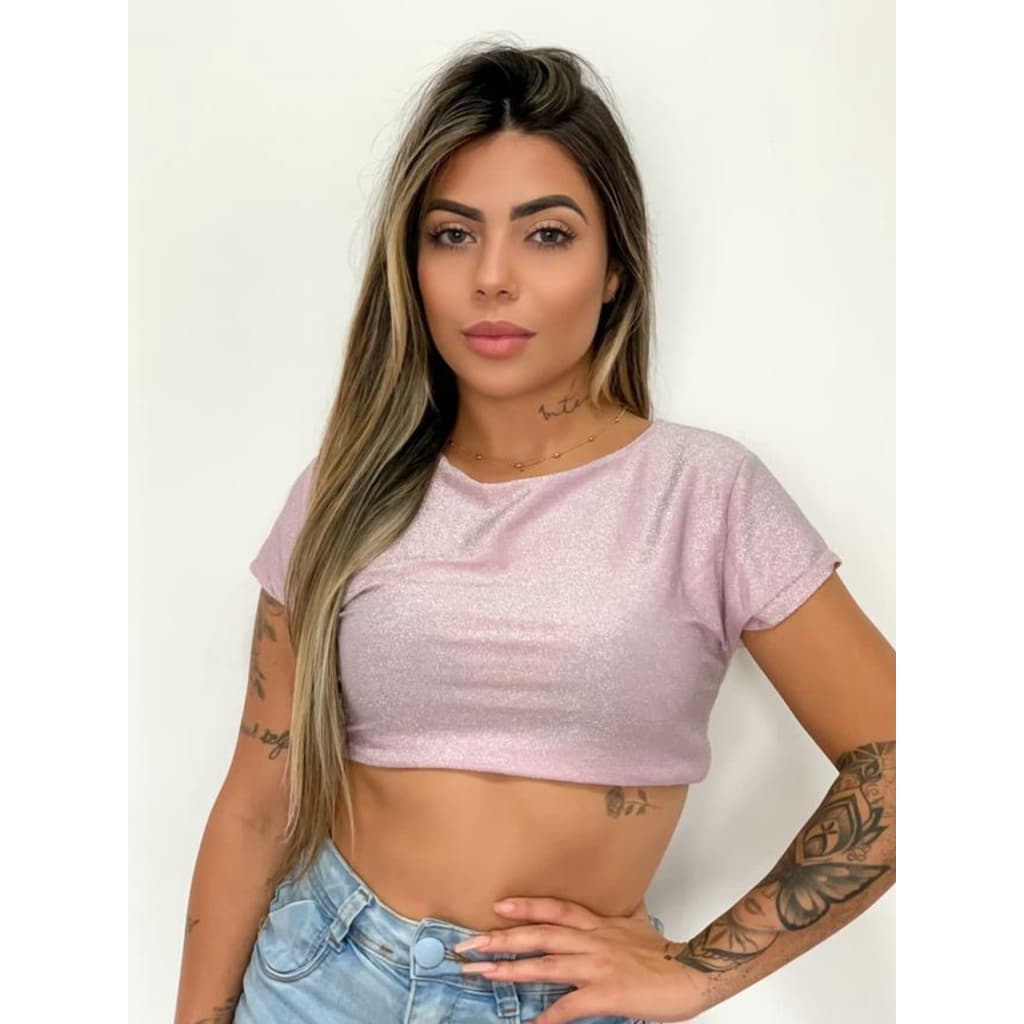 CROPPED LUREX BRILHOSO